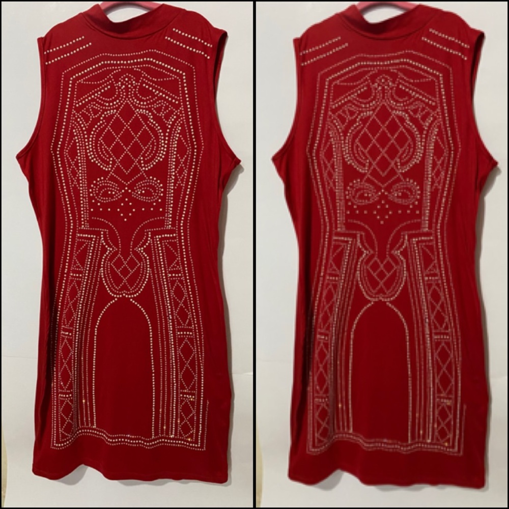 SAY WHAT Brand Red Sleeveless Dress Sz M